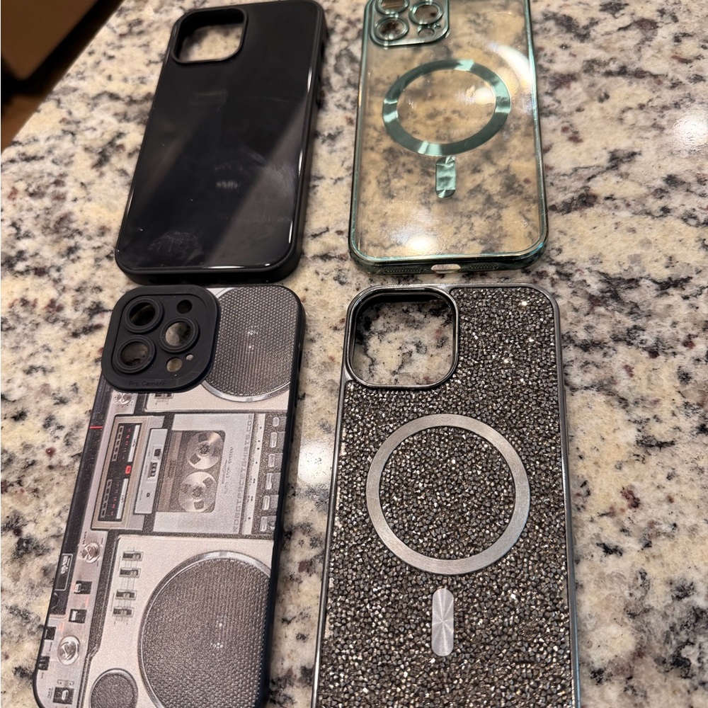 Stylish iPhone 13 Pro Max Plush Phone Cases Set